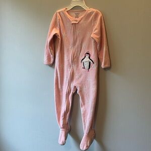 Carter's Soft Pink Footed One Piece with Penguin